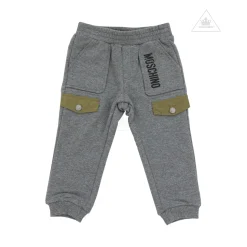 Moschino Pants> Baby Boys Pants With Pockets And Logo Grey