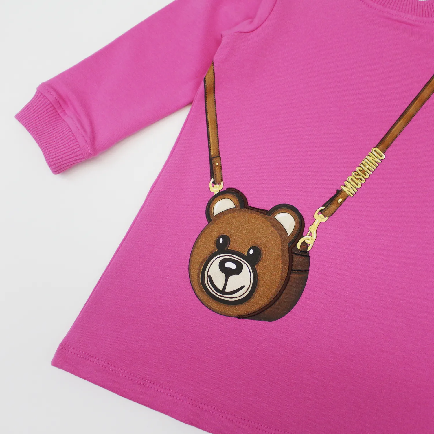 Moschino Dresses> Baby Long Sleeve With Bear Bag Dress