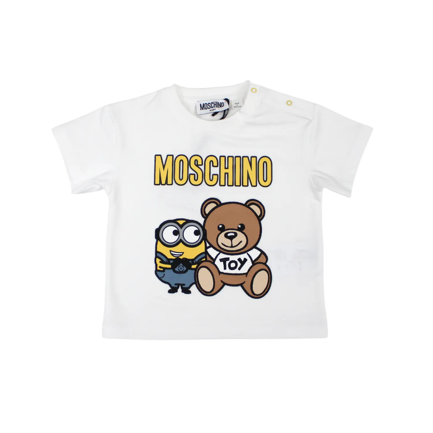 Moschino T Shirts> Baby Minion Logo Teddy T Shirt