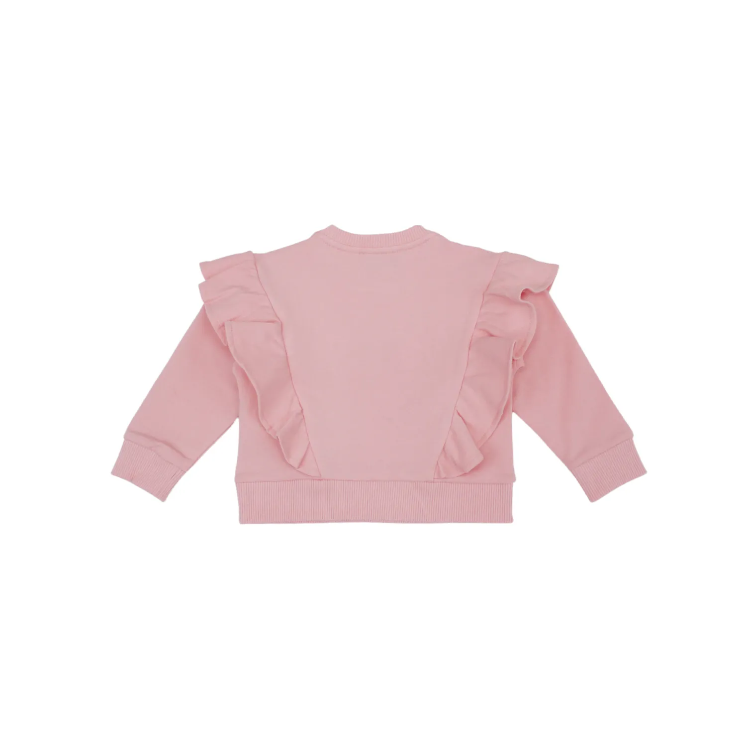 Moschino Long Sleeve T Shirts> Baby Pink Bow Bear Ruffles Long Sleeve Shirt
