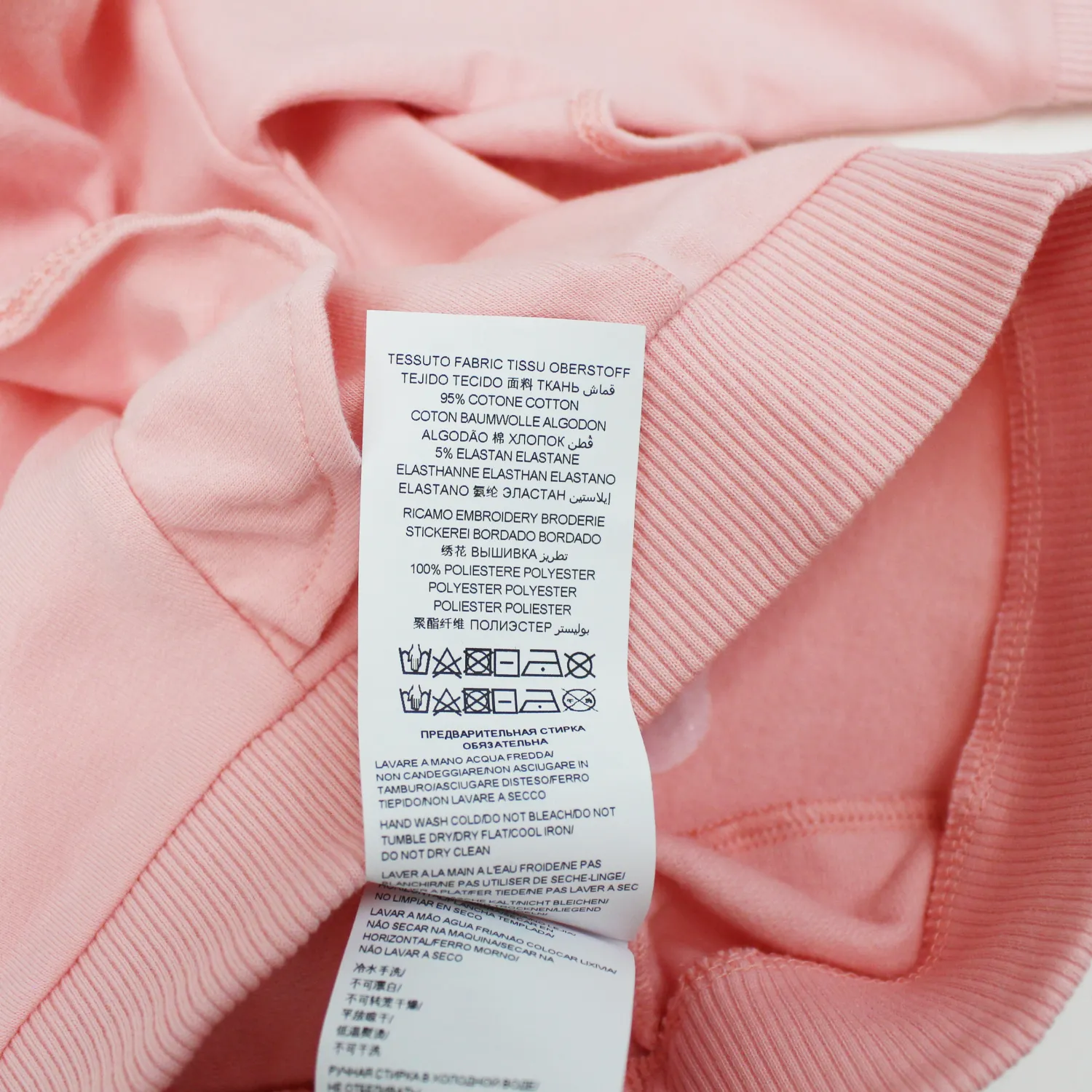 Moschino Long Sleeve T Shirts> Baby Pink Bow Bear Ruffles Long Sleeve Shirt