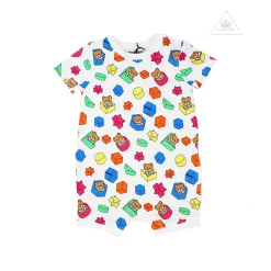 Moschino Rompers> Baby Short Sleeve Romper With Toy Geometric Gift Box