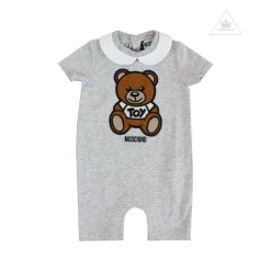 Moschino Rompers> Baby Short Sleeve Romper With Collar Bear Gift Box