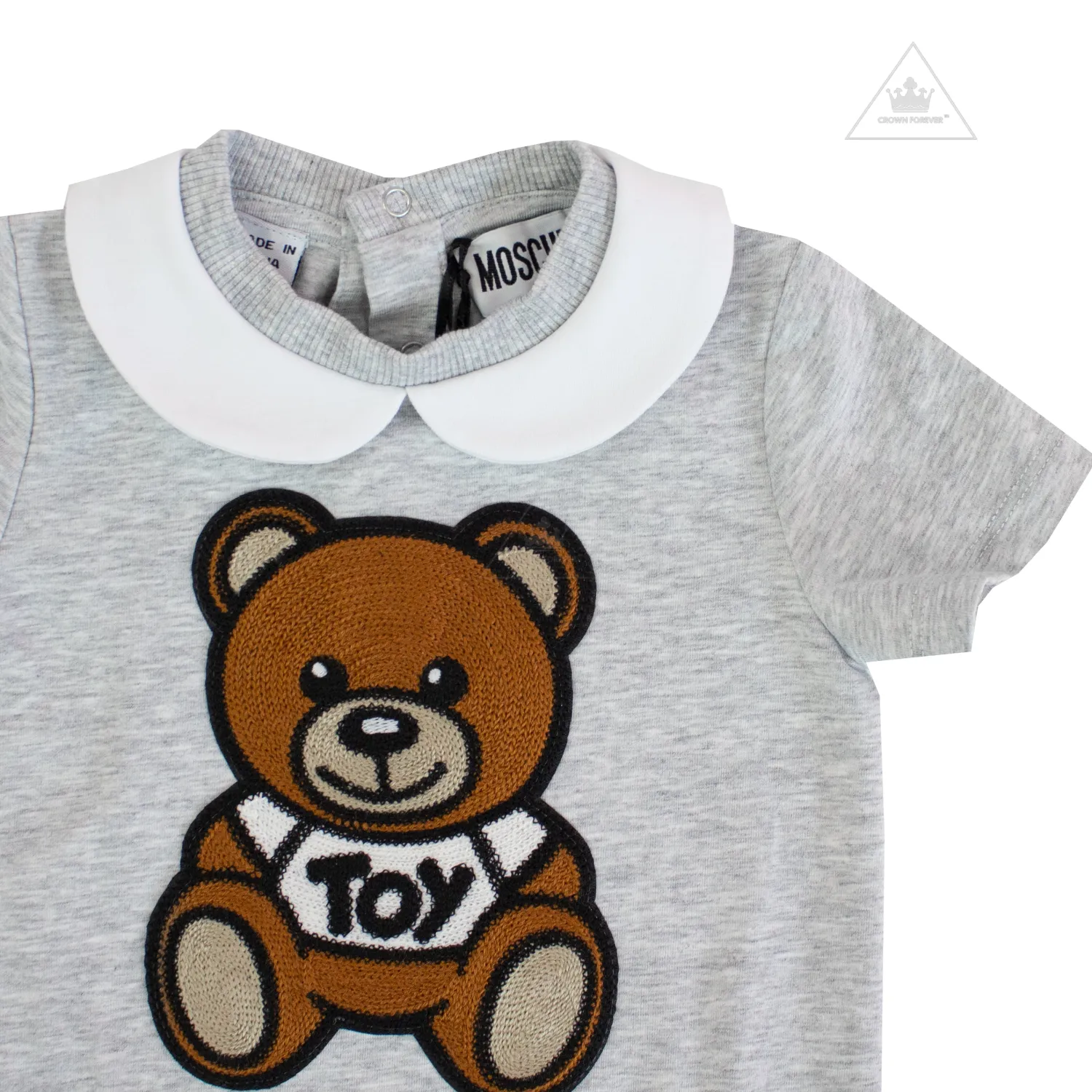 Moschino Rompers> Baby Short Sleeve Romper With Collar Bear Gift Box