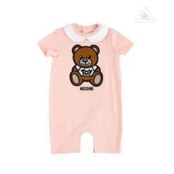 Moschino Rompers> Baby Short Sleeve Romper With Collar Bear Gift Box