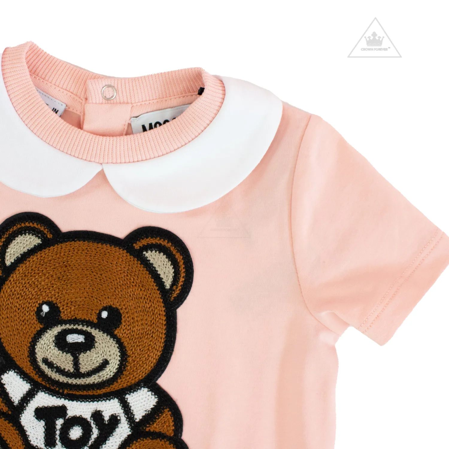 Moschino Rompers> Baby Short Sleeve Romper With Collar Bear Gift Box