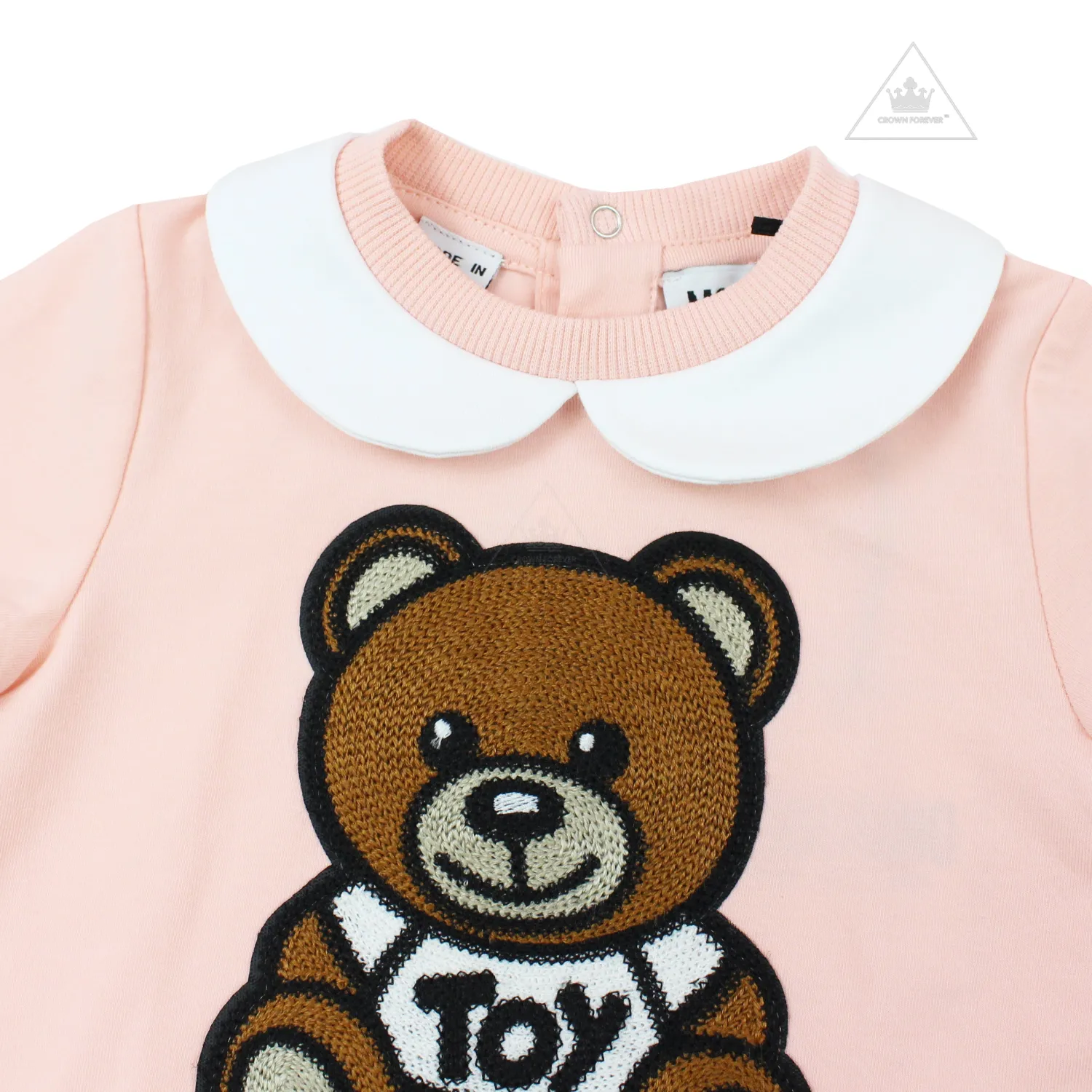 Moschino Rompers> Baby Short Sleeve Romper With Collar Bear Gift Box