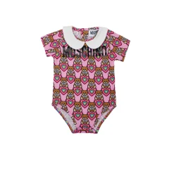 Moschino Onesies> Baby Sweet Heart Printed Bodysuit