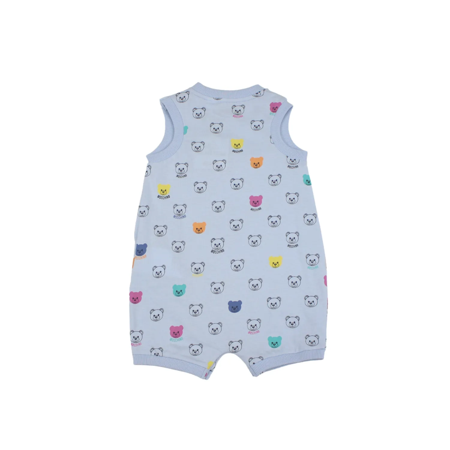 Moschino Rompers> Baby Teddy Bear Logo Romper Blue