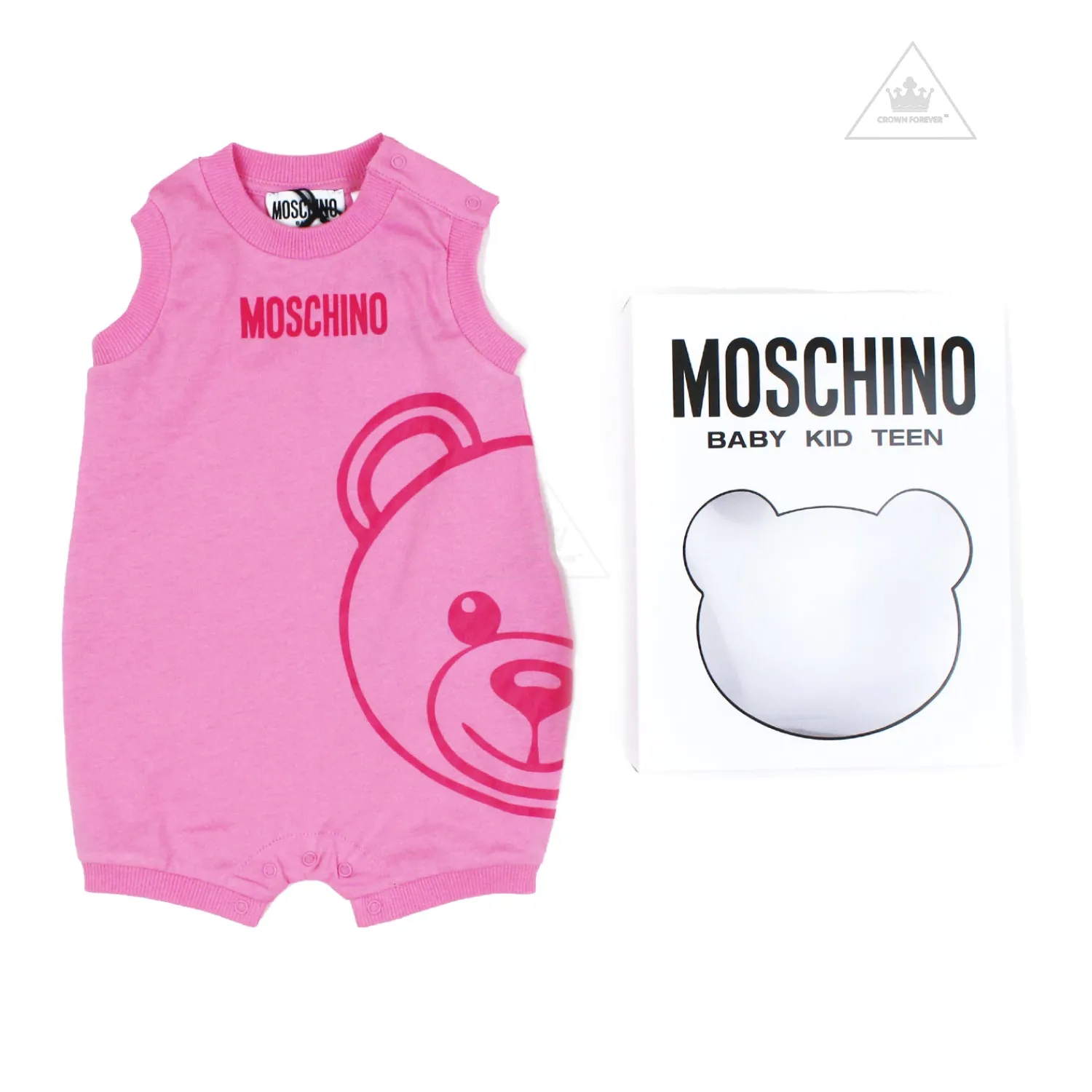 Moschino Onesies> Baby Teddy Bear Romper Gift Box