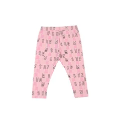 Moschino Leggings> Baby Teddy Toy Logo Leggings Pink