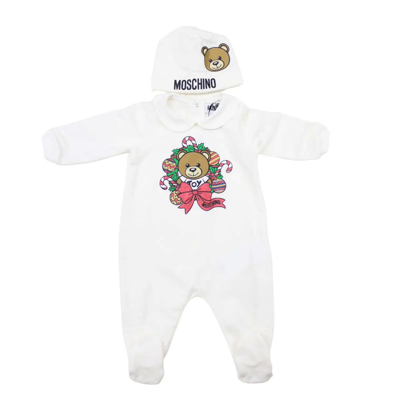 Moschino Onesies> Kids Baby Newborn Footie Holiday Gift Set