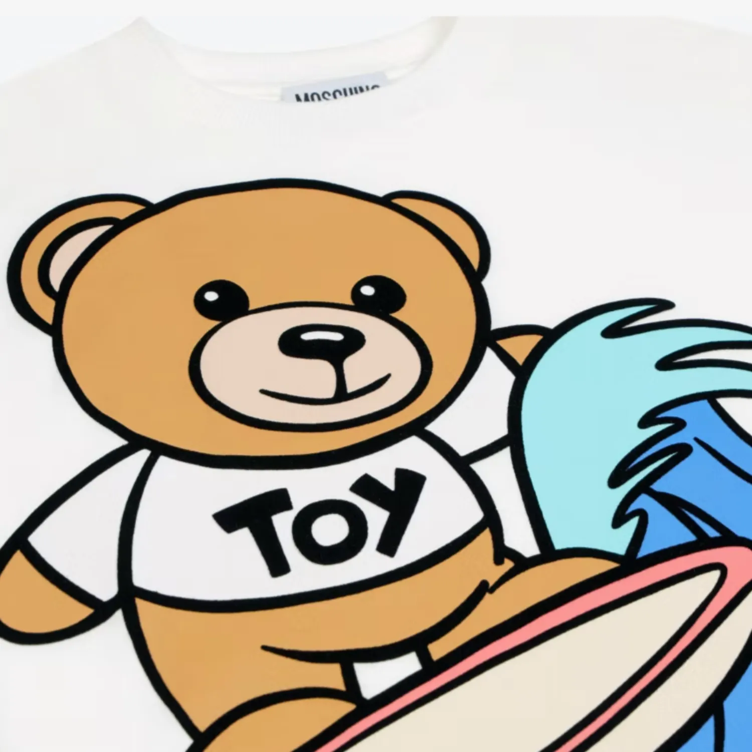 Moschino T Shirts> Kids Boys Surfer Teddy Maxi T Shirt Mini Me