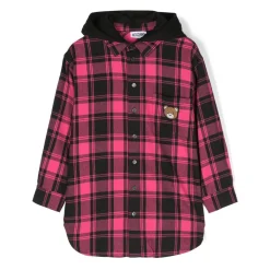 Moschino Overalls & Jumpsuits> Kids Check-Print Hooded Shirt Dress