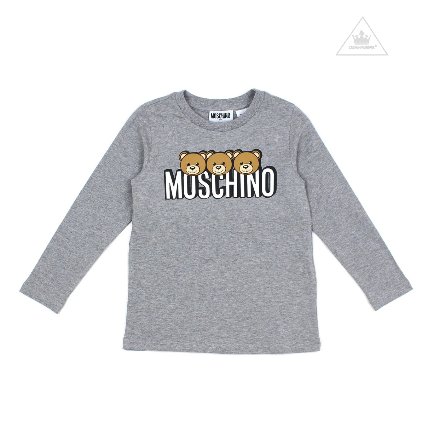 Moschino Blouses> Kids Girls Long Sleeve T With Logo And Bear Graphics Grey