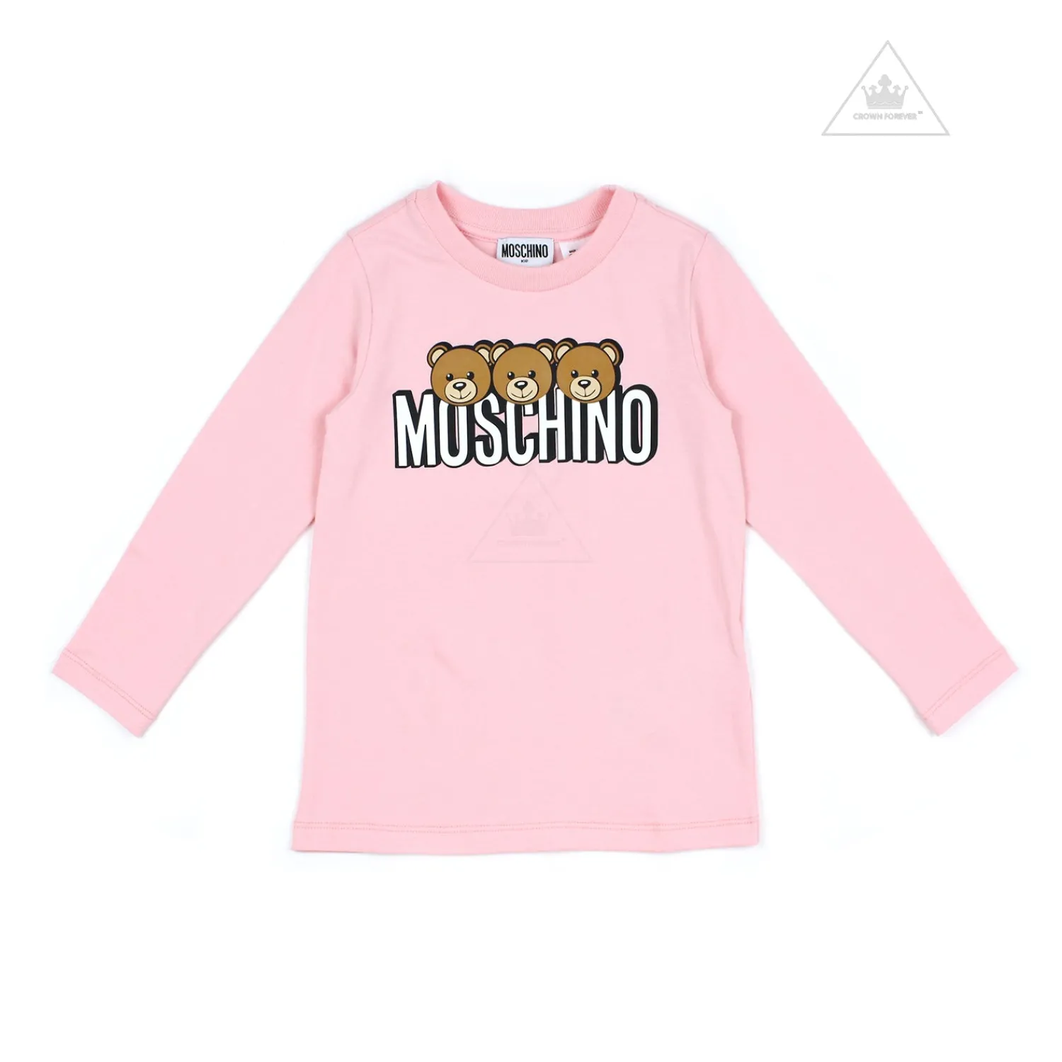 Moschino Blouses> Kids Girls Long Sleeve T With Logo And Bear Graphics Pink