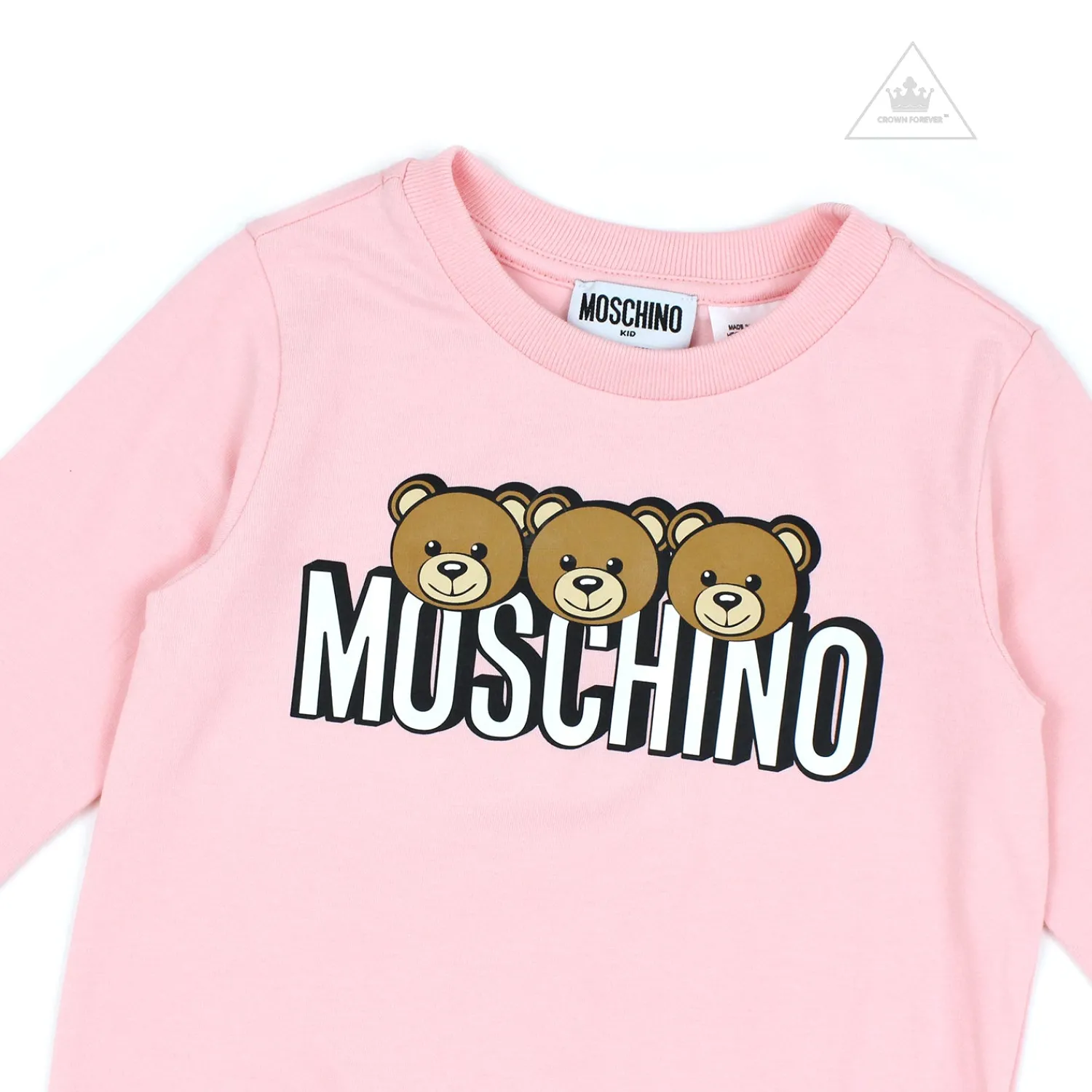 Moschino Blouses> Kids Girls Long Sleeve T With Logo And Bear Graphics Pink
