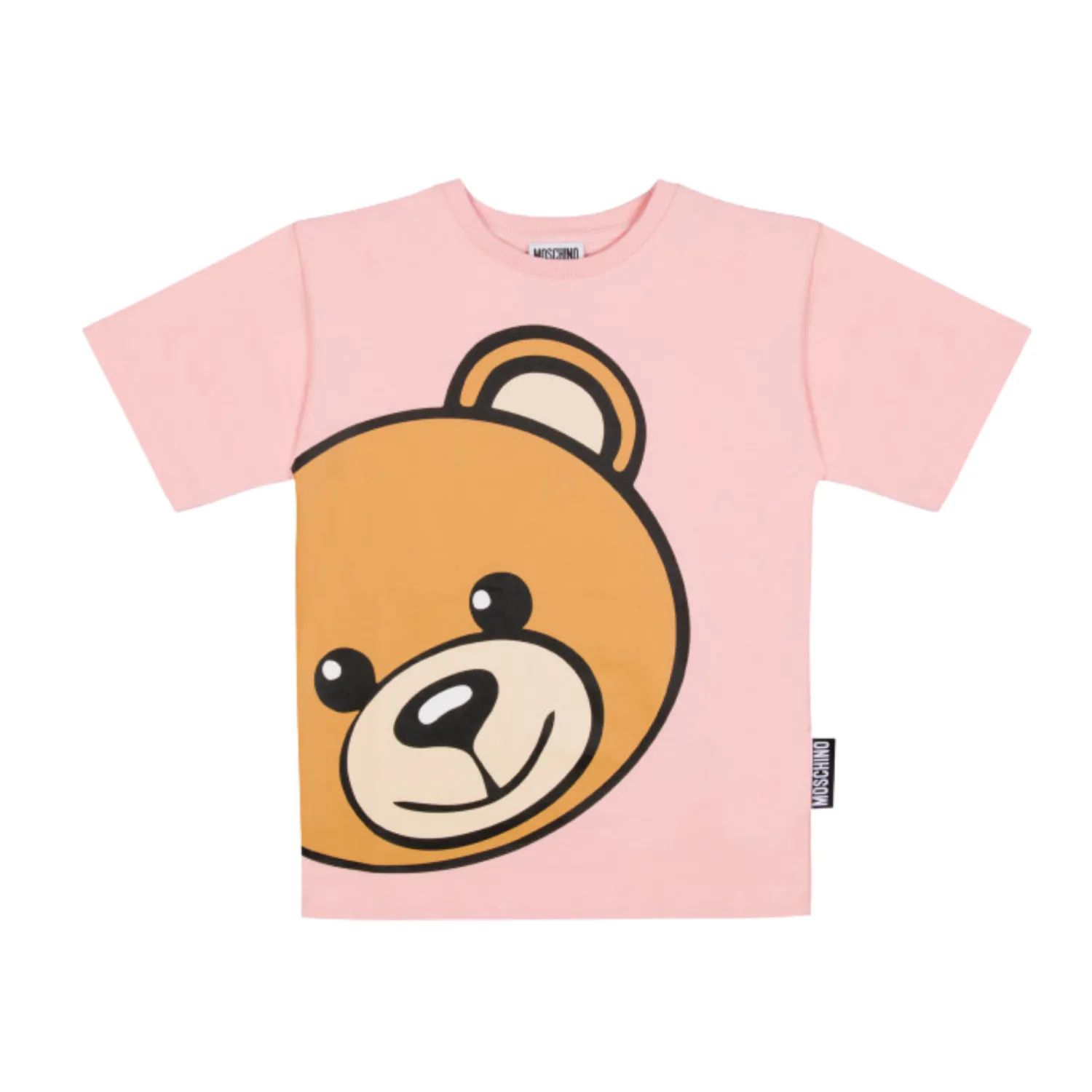 Moschino Long Sleeve T Shirts> Kids Logo Bear Maxi T Shirt Pink