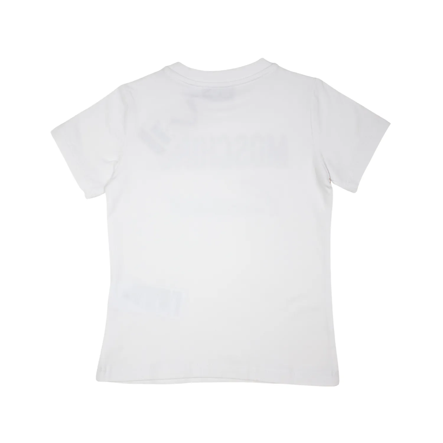 Moschino Long Sleeve T Shirts> Kids Logo Rhinestones T Shirt White