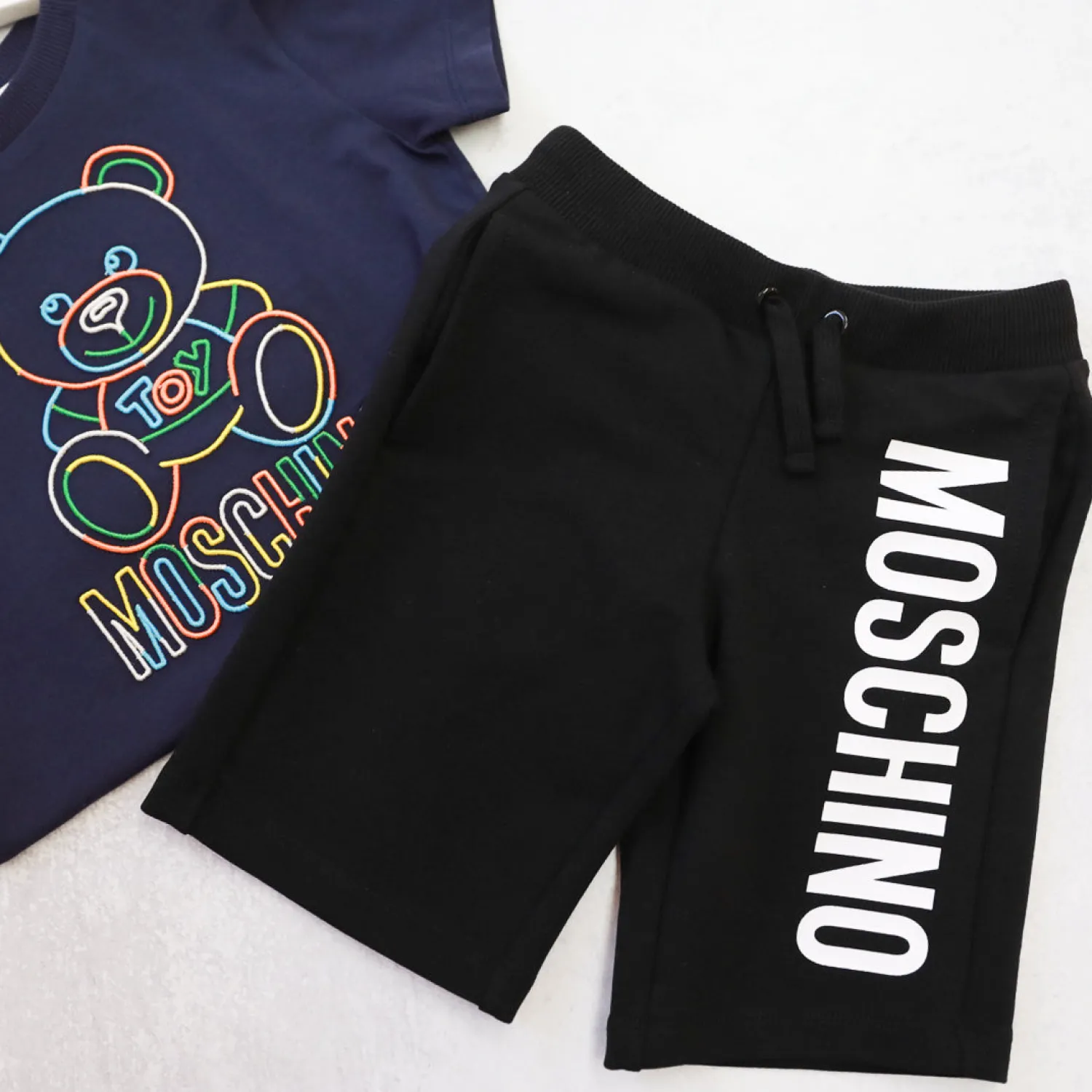 Moschino Shorts> Kids Logo Shorts Black
