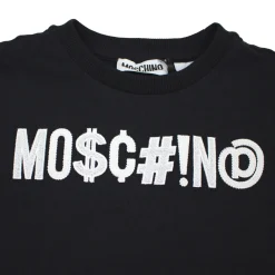 Moschino Long Sleeve T Shirts> Kids Logo Symbol T Shirt Black