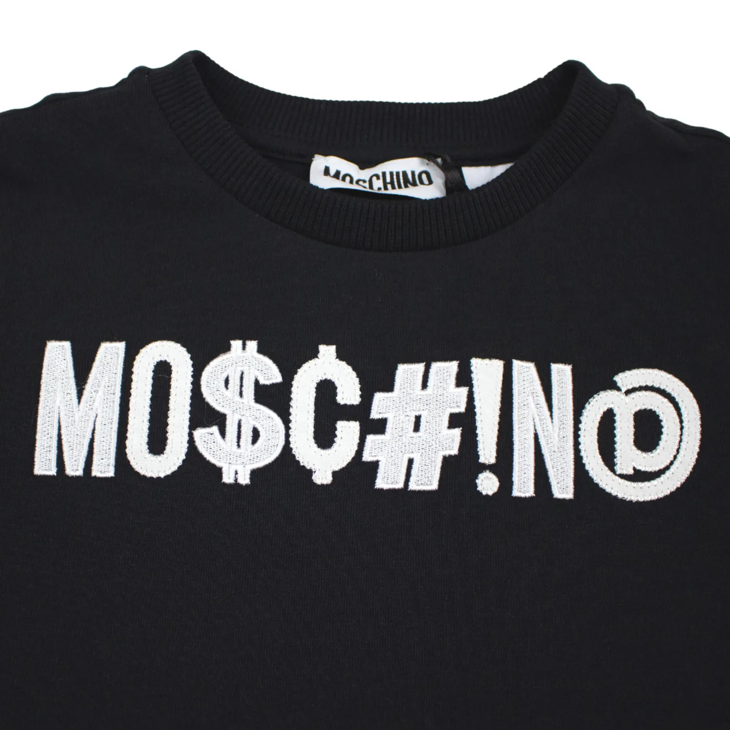 Moschino Long Sleeve T Shirts> Kids Logo Symbol T Shirt Black