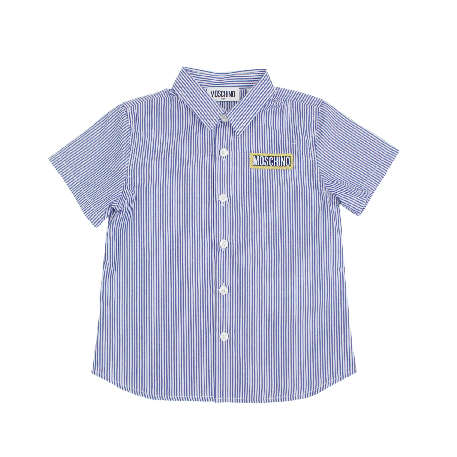 Moschino T Shirts> Kids Striped Logo-Patch Shirt