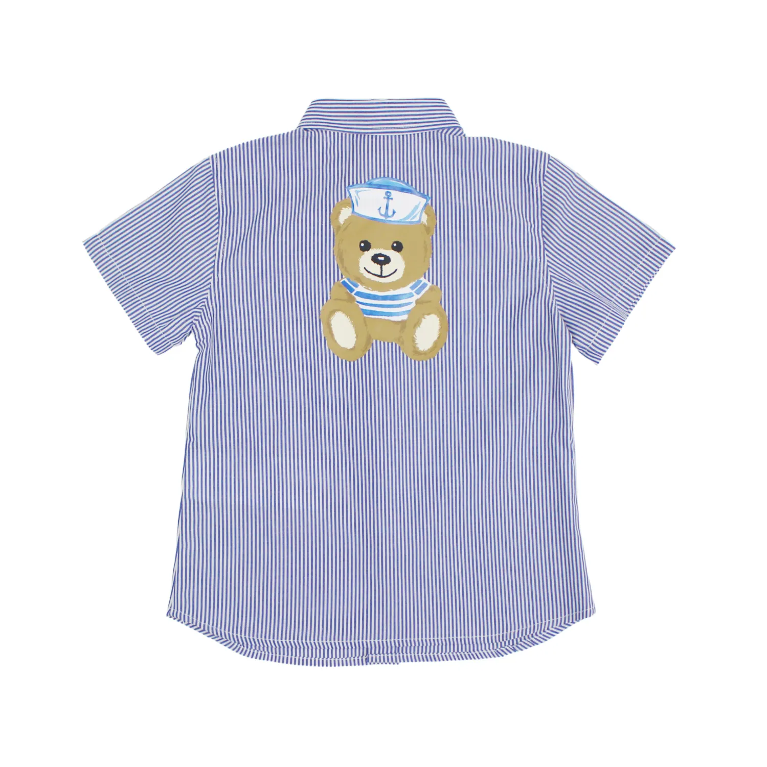 Moschino T Shirts> Kids Striped Logo-Patch Shirt