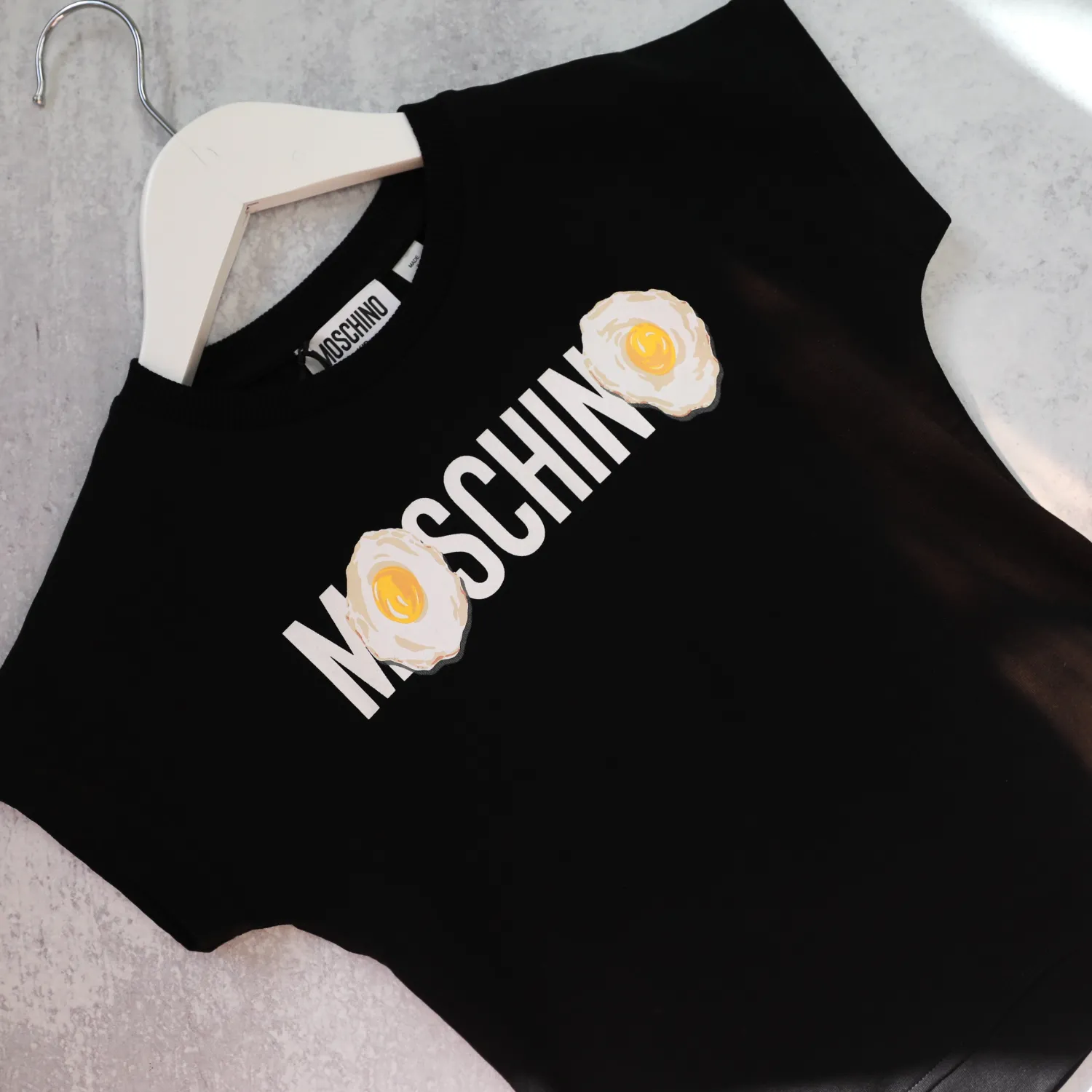 Moschino Long Sleeve T Shirts> Kids Sunnyside Eggs Logo T Shirt