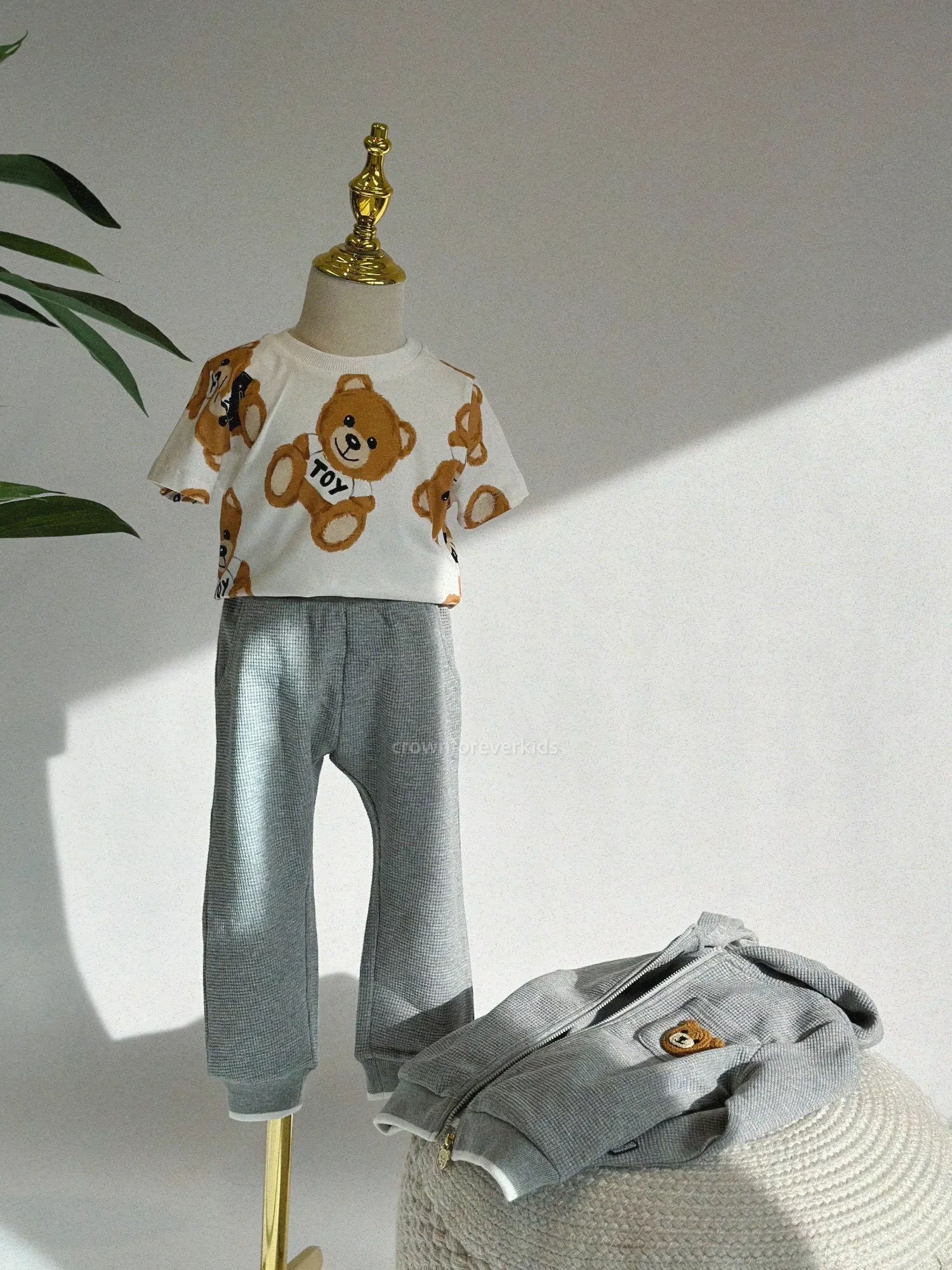 Moschino Long Sleeve T Shirts> Kids Teddy All Over Print T-Shirt