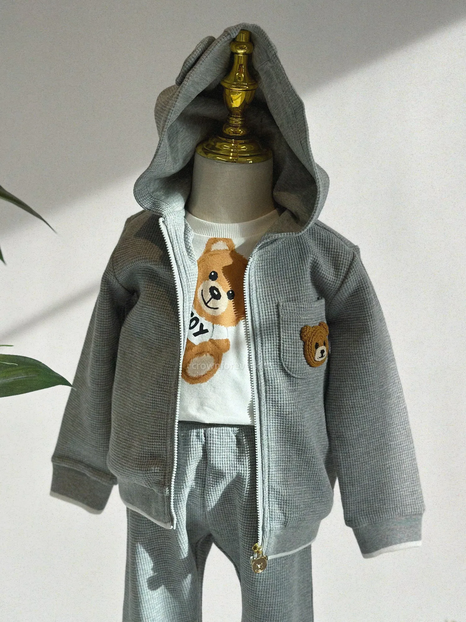 Moschino Long Sleeve T Shirts> Kids Teddy All Over Print T-Shirt