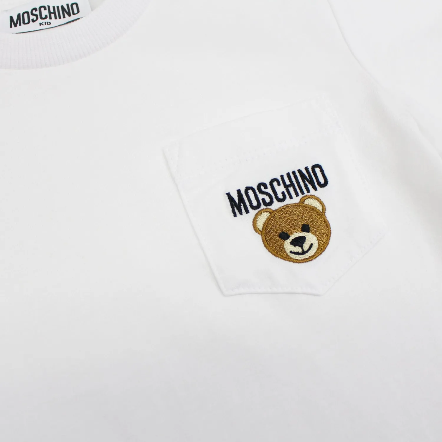 Moschino Long Sleeve T Shirts> Kids Teddy Bear-Embroidered T-Shirt