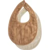 Mushie Face Masks> Muslin Bib Tan/Fog