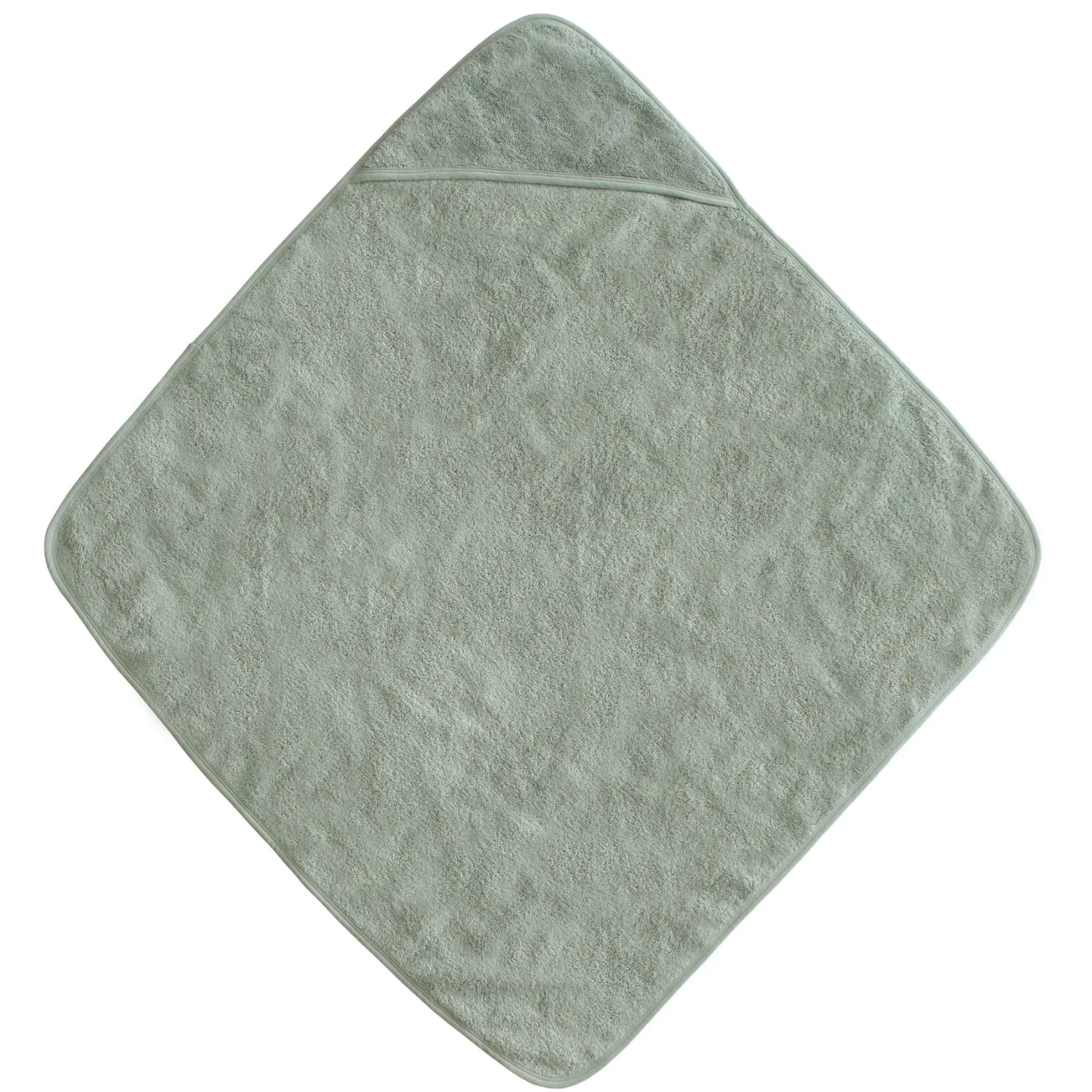 Mushie Face Masks> Organic Cotton Baby Hooded Towel (Moss)