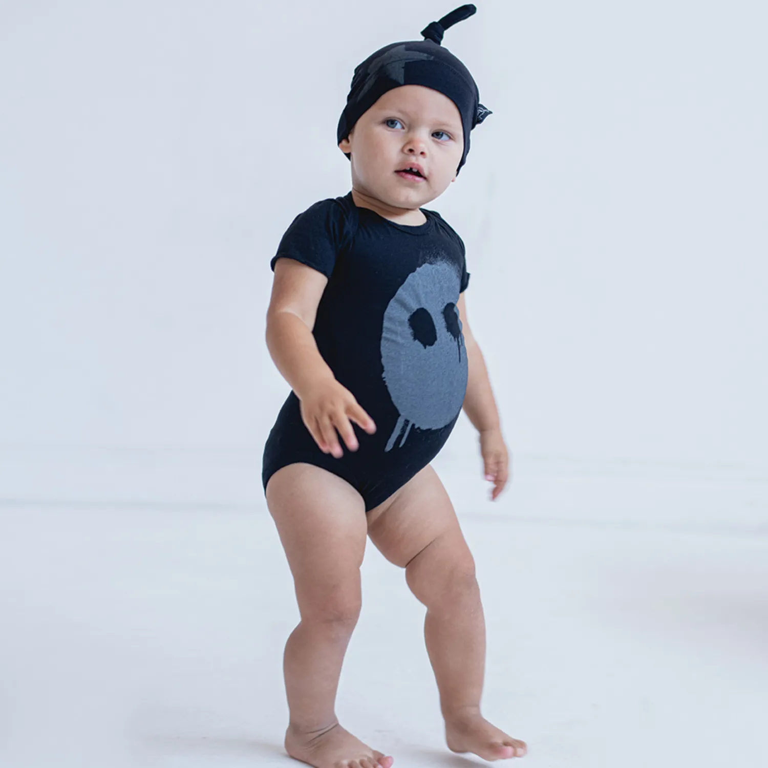 Nununu World Onesies> Baby Melting Mask Onesie Grey