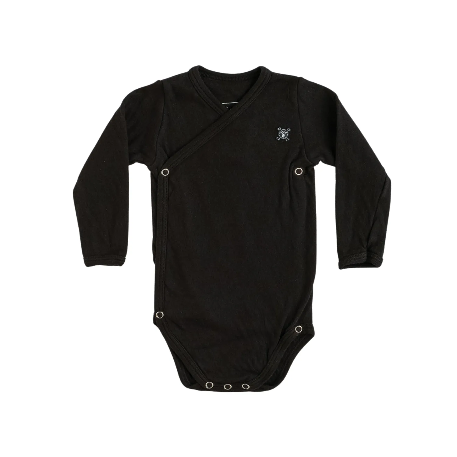 Nununu World Onesies> Baby Soft Envelope Bodysuit Black