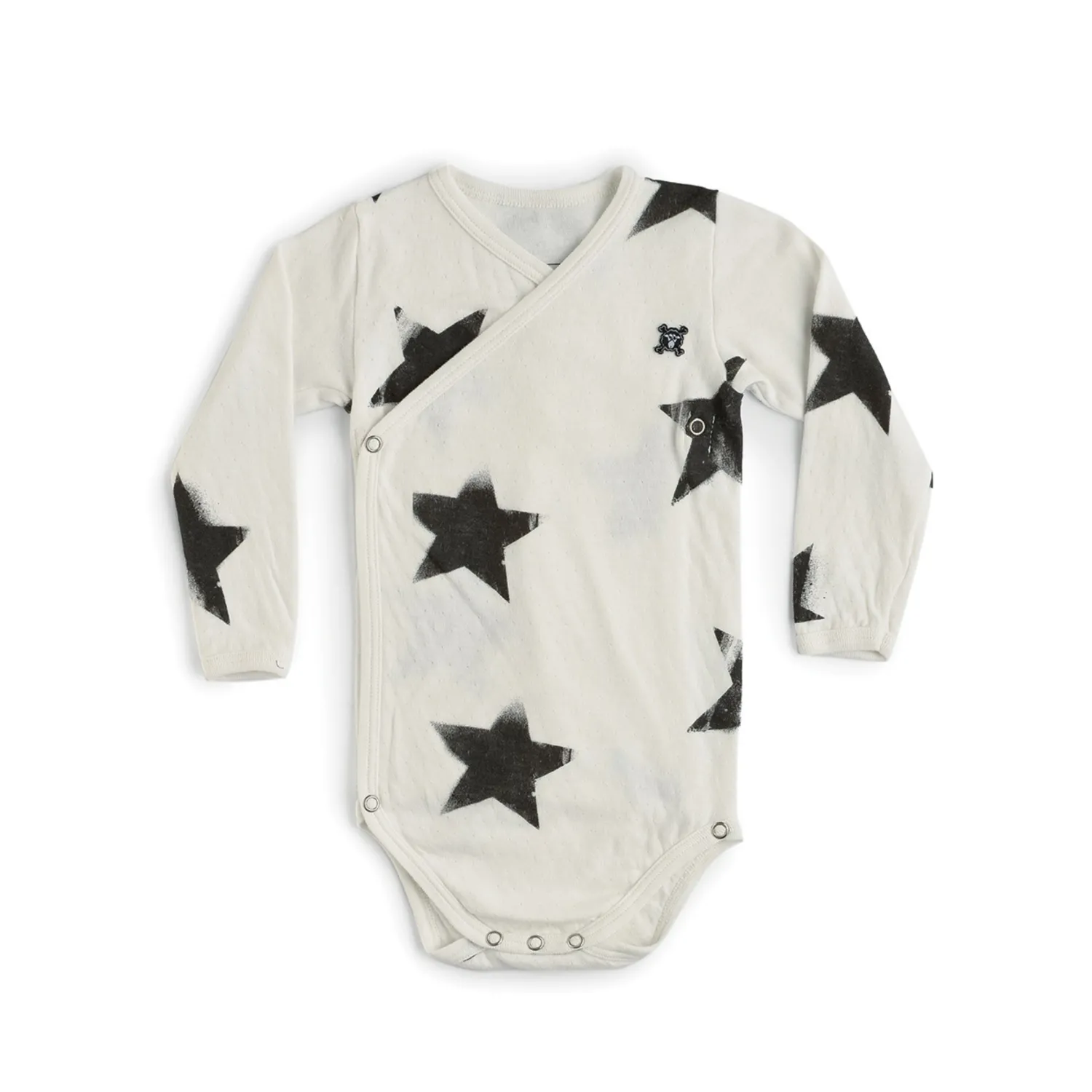 Nununu World Onesies> Baby Soft Faded Envelope Bodysuit White