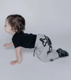 Nununu World Pants> Baby Soft Skulls Baggy Pants Black