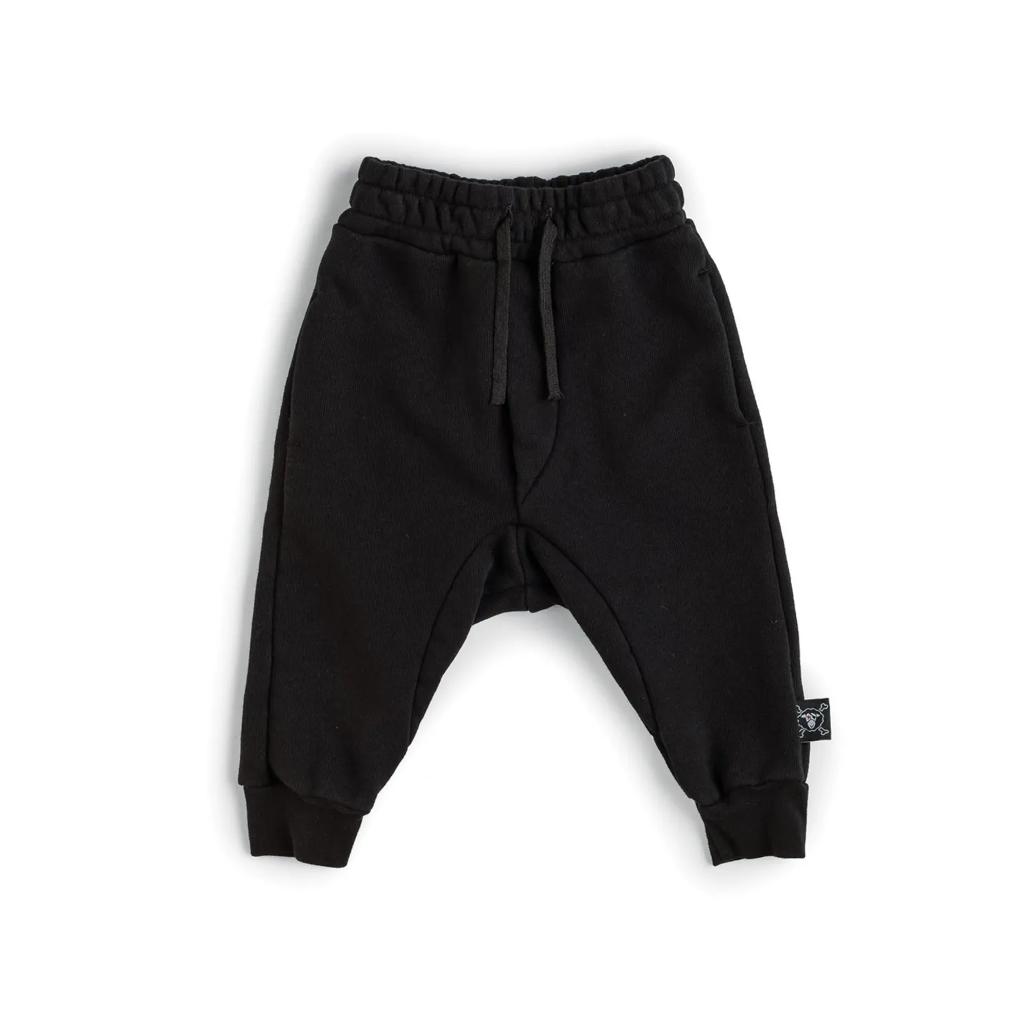 Nununu World Pants> Baby Soft Skulls Baggy Pants Black
