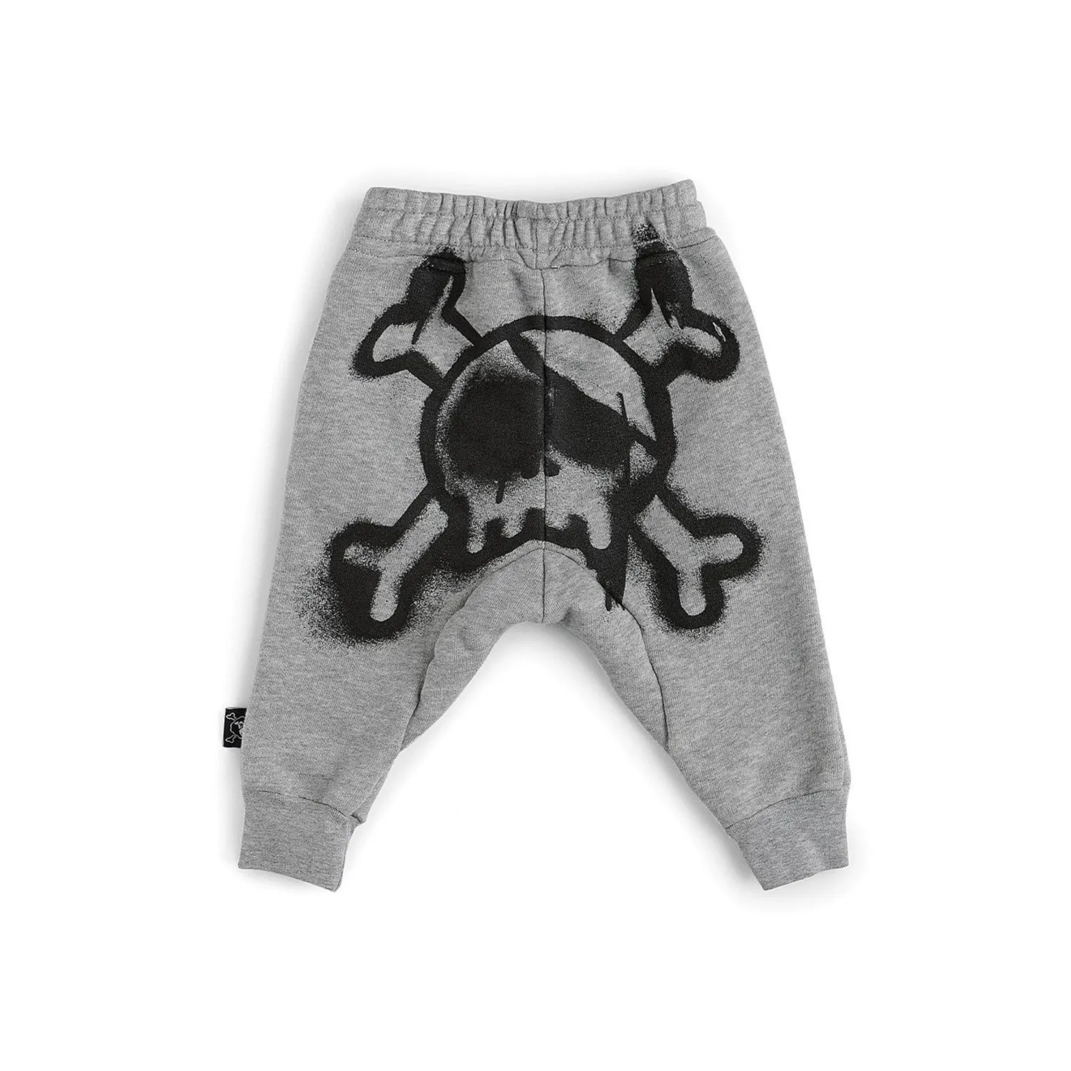Nununu World Pants> Baby Soft Skulls Baggy Pants Grey