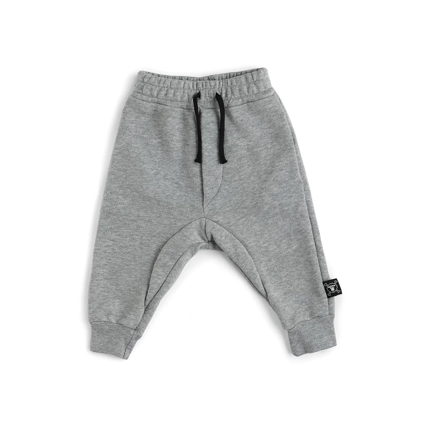 Nununu World Pants> Baby Soft Skulls Baggy Pants Grey