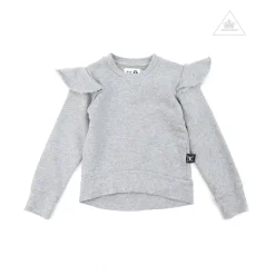 Nununu World Hoodies> Embroidered Star Sweatshirt Heather Grey