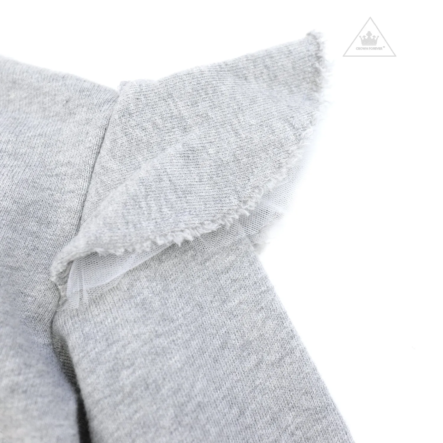Nununu World Hoodies> Embroidered Star Sweatshirt Heather Grey