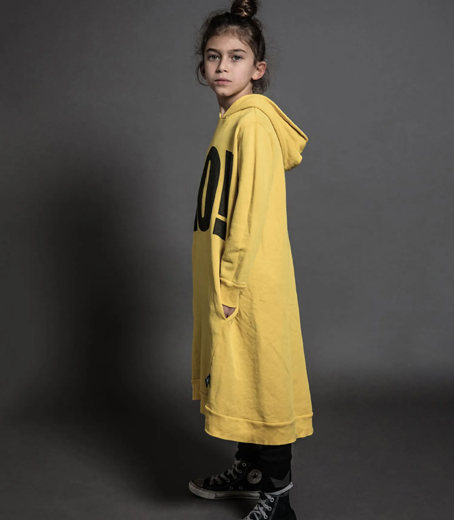 Nununu World Overalls & Jumpsuits> Hooded A Dress Dusty Yellow