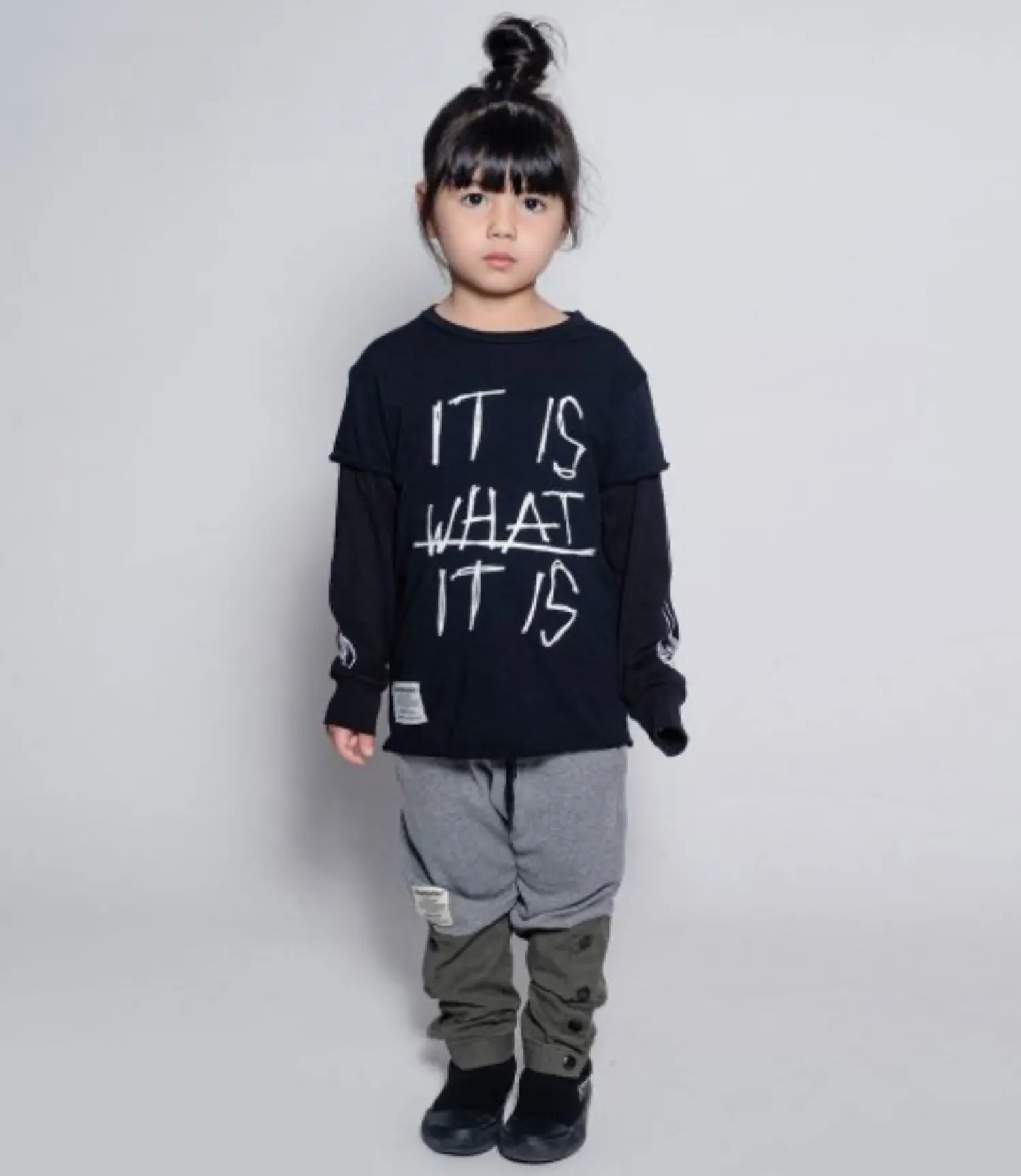 Nununu World Blouses> It Is What It Is T Shirt Grey