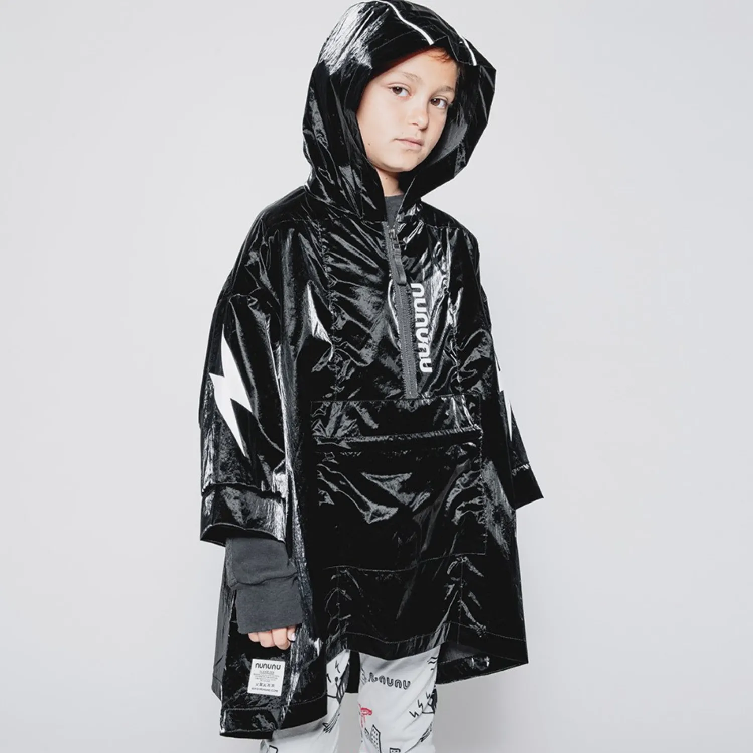 Nununu World Long Sleeve T Shirts> Rain Poncho Black