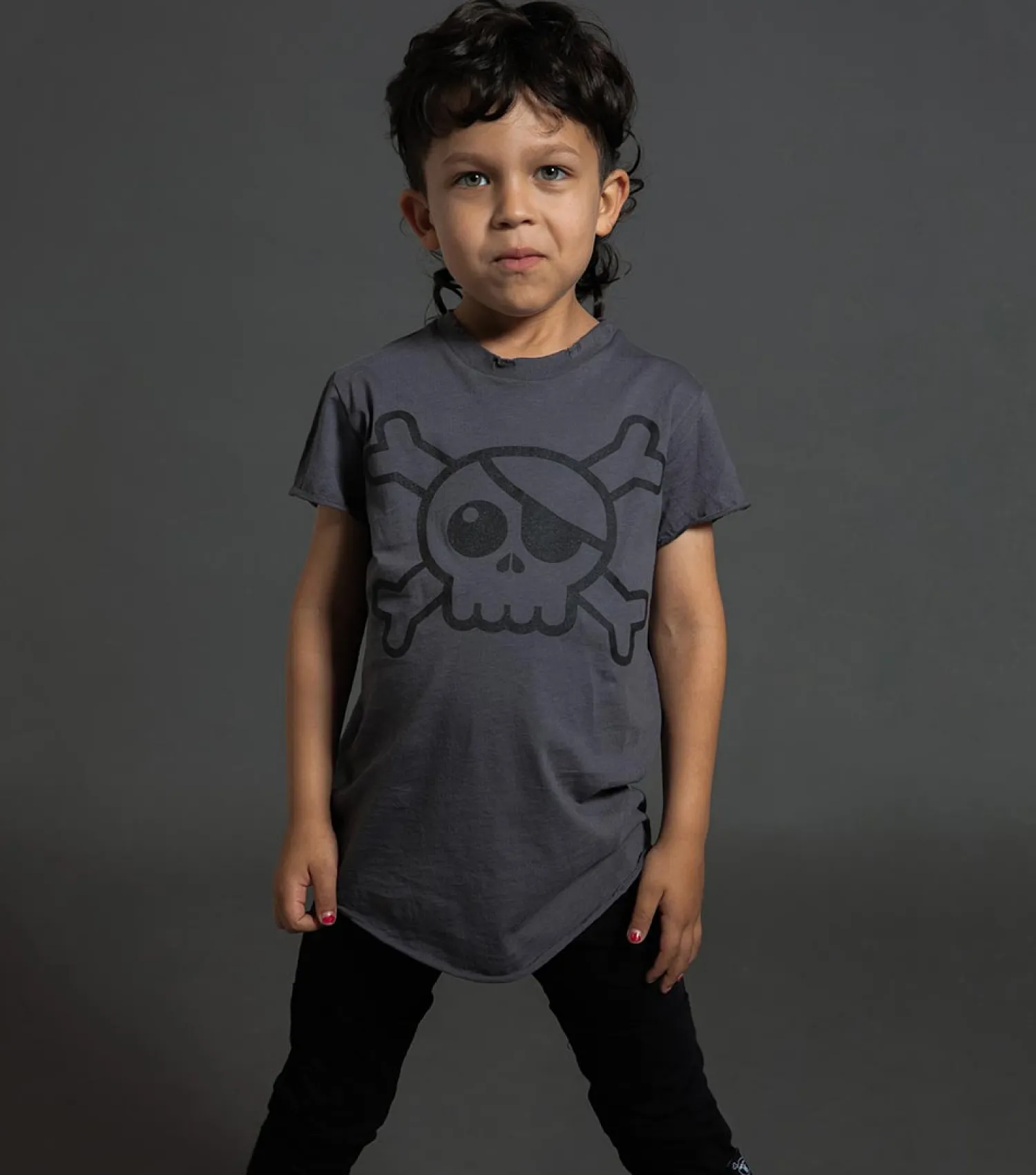Nununu World Long Sleeve T Shirts> Raw Skull T-Shirt Powder Pink