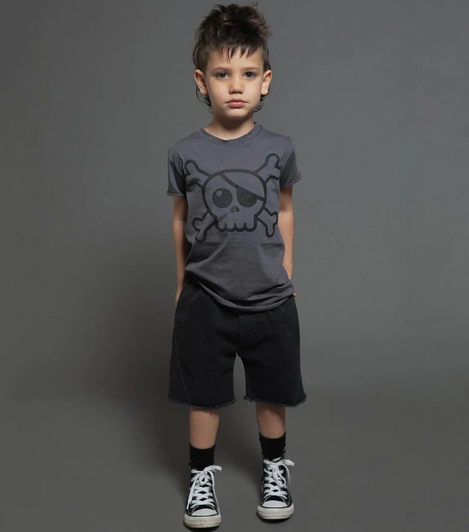 Nununu World Long Sleeve T Shirts> Raw Skull T-Shirt Iron