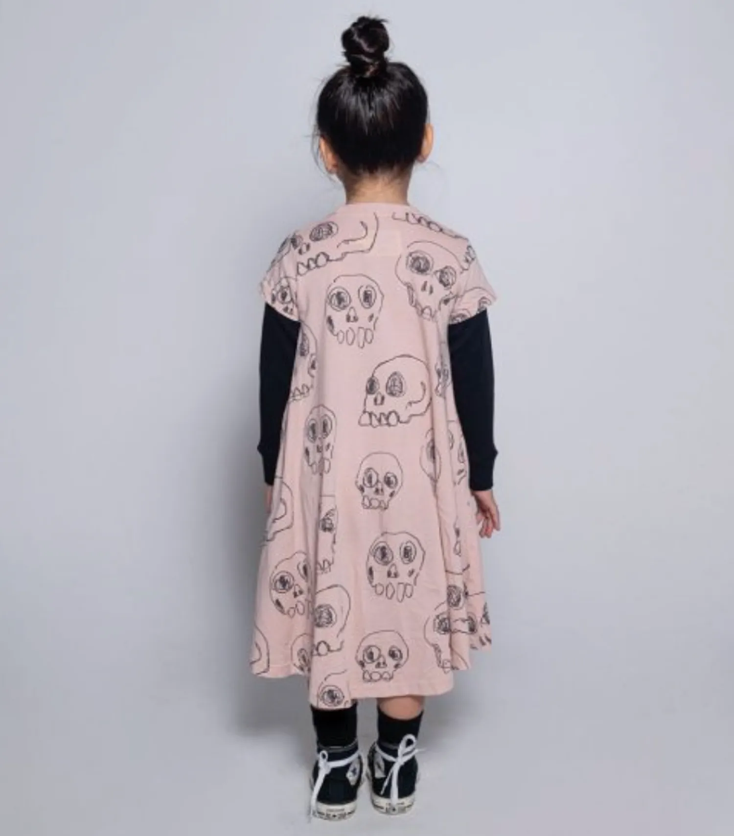 Nununu World Overalls & Jumpsuits> Scribbled Skulls 360 Dress Pink