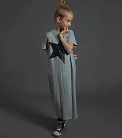 Nununu World Overalls & Jumpsuits> Shiny Star Dress Heather Grey